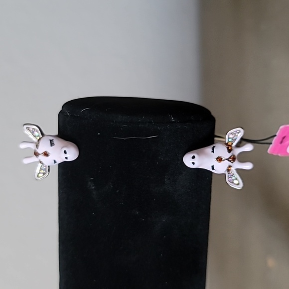 New Vintage! BETSEY JOHNSON 3D Sugar Critters Pink Giraffe Head Bracelet. 7" - Picture 4 of 10